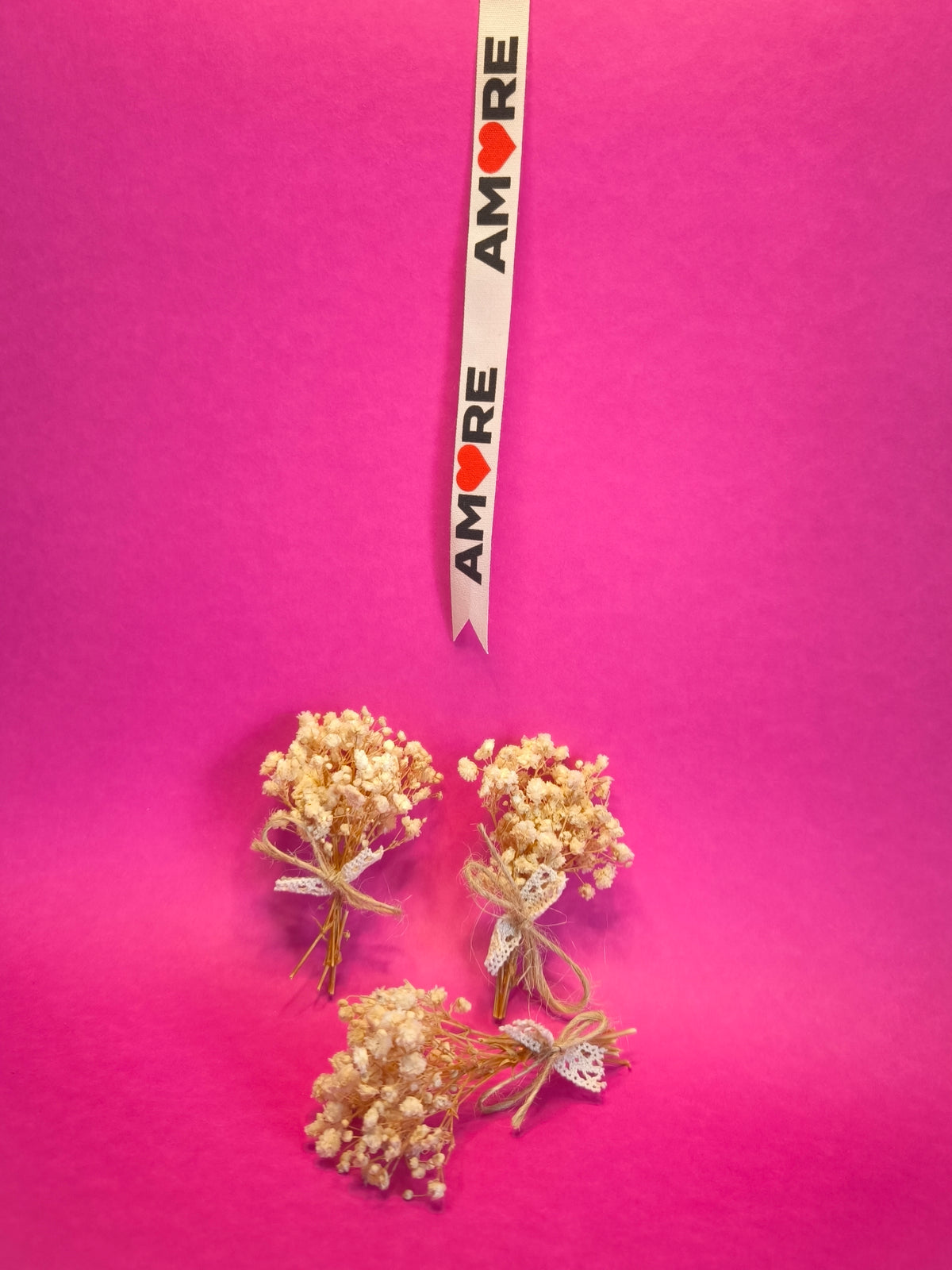 Trockenblumen Ministrauß natur aus Schleierkraut mit Juteband