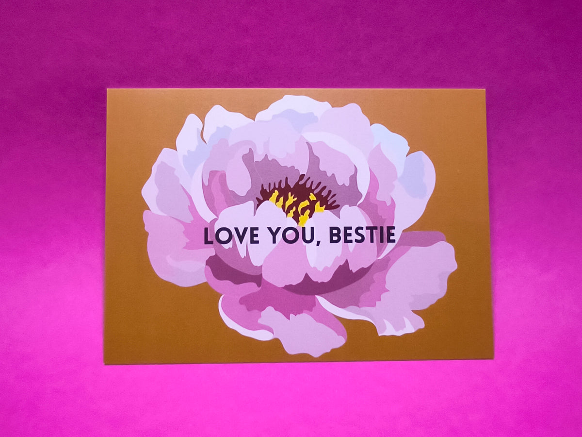 Love You Bestie Postkarte