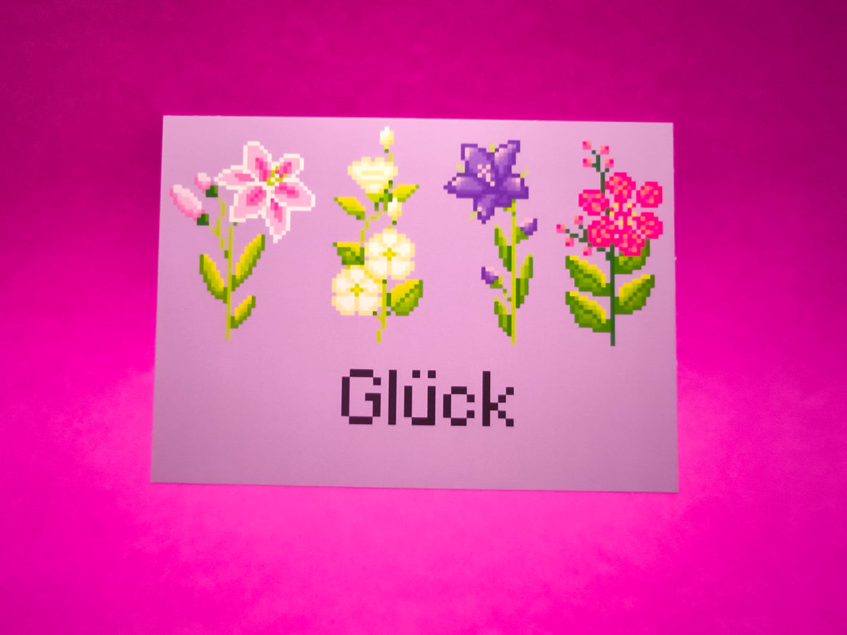 Glück Postkarte