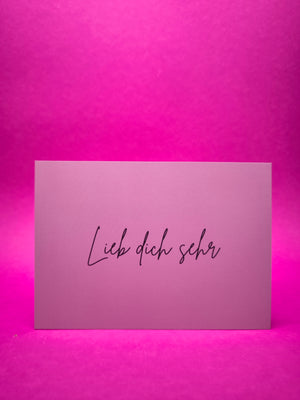 Lieb dich sehr Postkarte