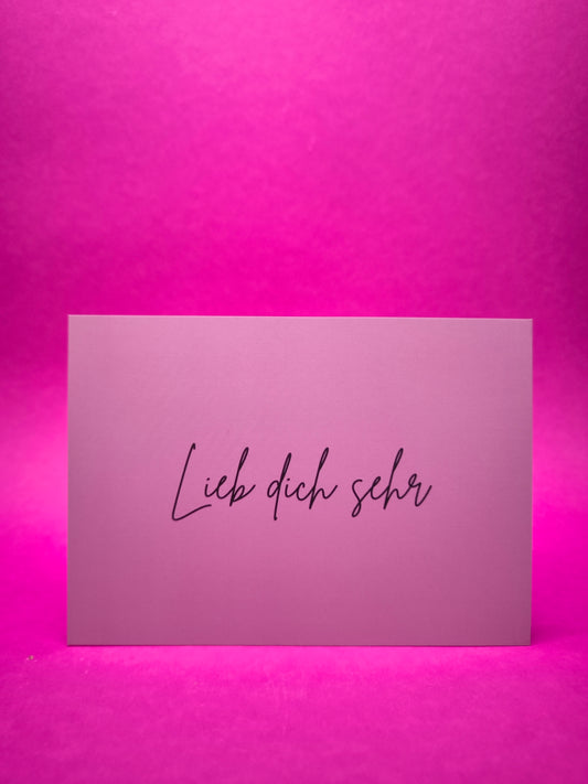 Lieb dich sehr Postkarte