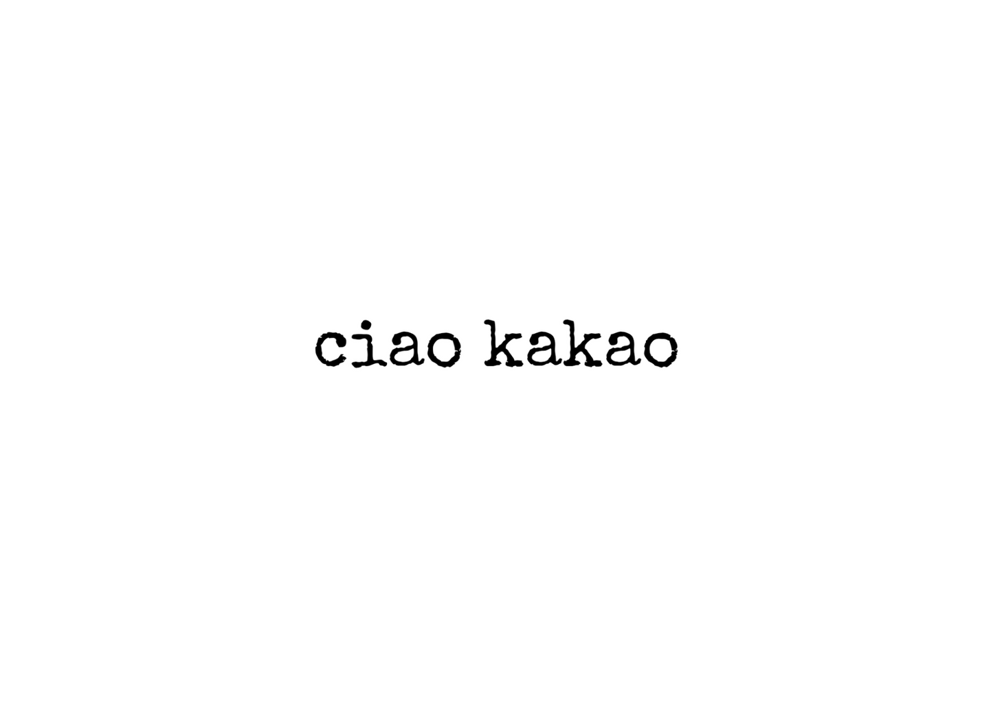 Ciao Kakao Postkarte | Lustige Typografie Karte | Minimalistische Aesthetic Postcard | Cute German Quote Print | Digital Download |