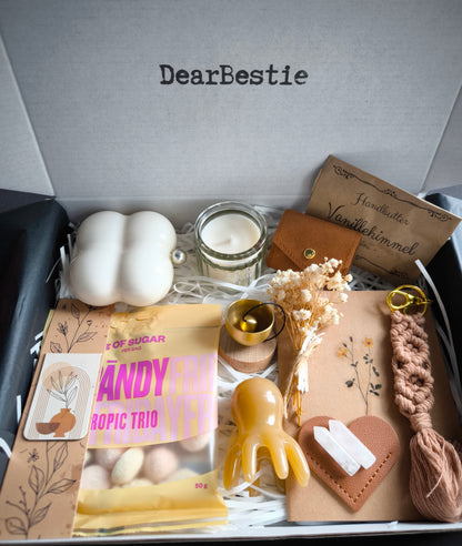 BestieHug Box | Selfcare Geschenkbox für beste Freundin | Geschenk für Frauen | Care Package | Giftbox