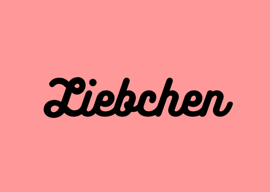 Liebchen Postkarte Minimalistisch | Rosa Typografie Print | Geschenkidee | Cute Card | Modern Aesthetic Postcard | Digital Download