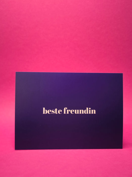 Beste Freundin Postkarte | Freundschaftskarte | BFF Grußkarte | Friendship Card | Geschenk für beste Freundin | Kleine Aufmerksamkeit
