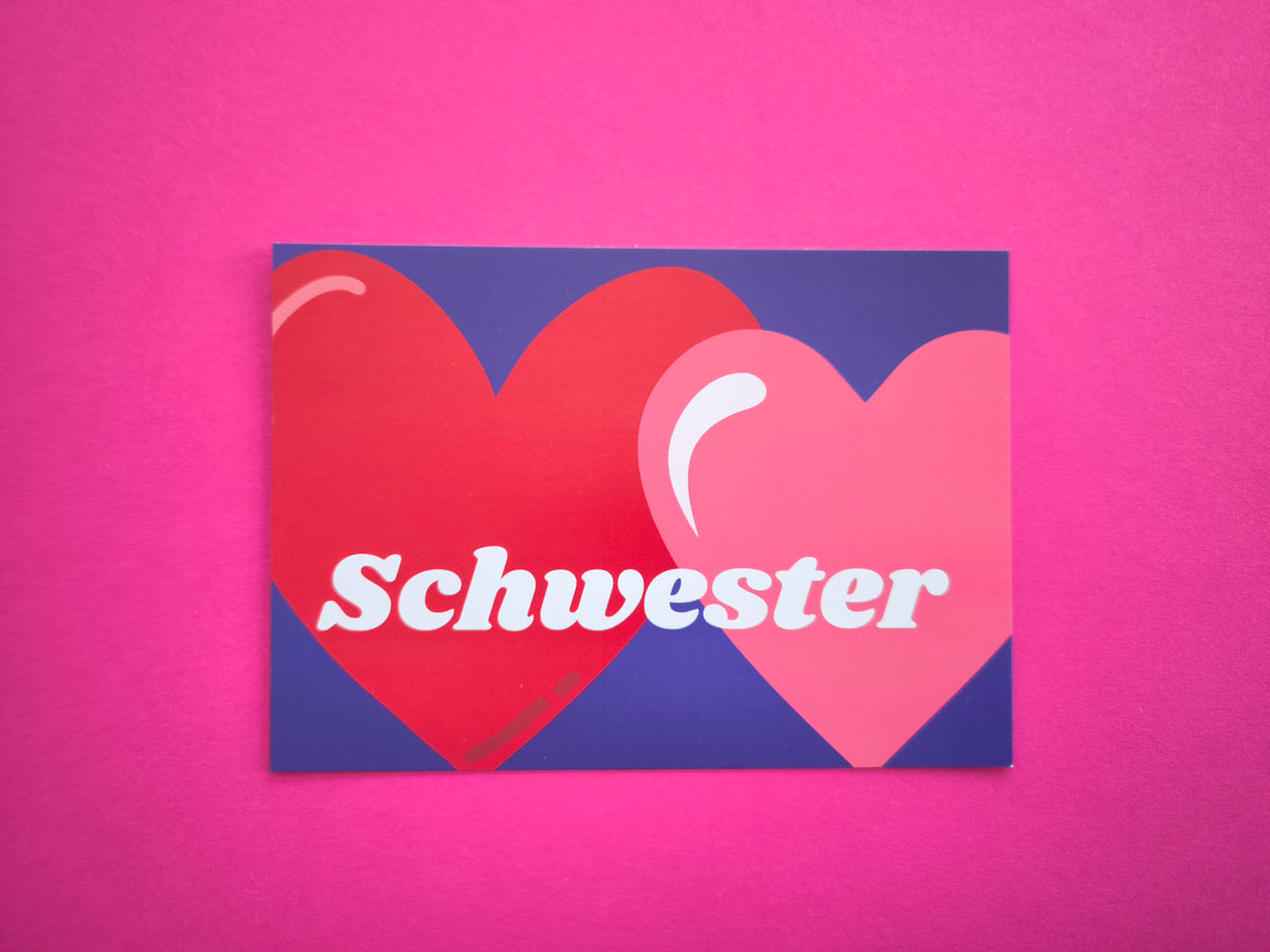 Schwester Postkarte