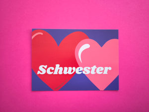 Schwester Postkarte