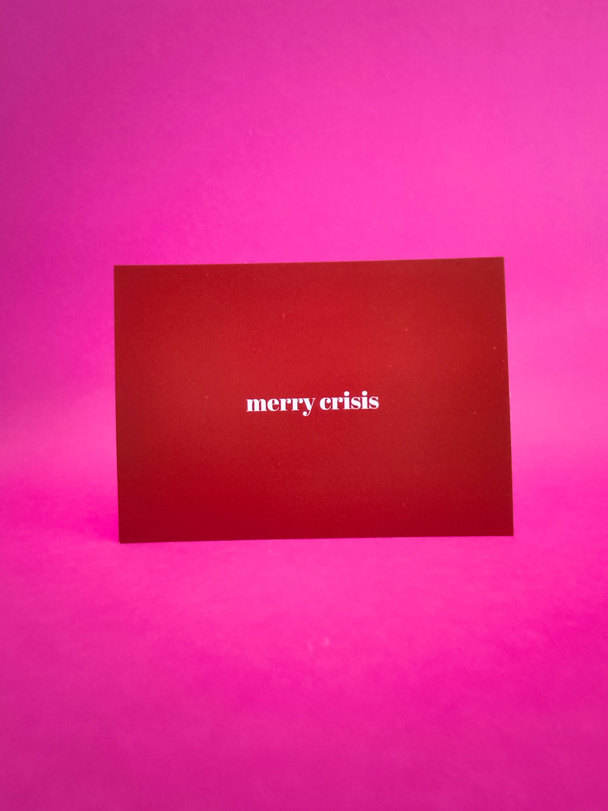 Merry Crisis Postkarte | Lustige Weihnachtskarte | Weihnachten für Freundin | Funny Christmas Card | Grußkarte