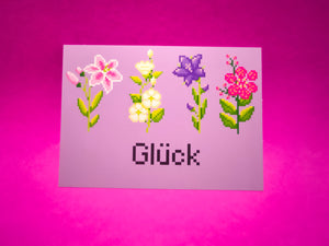 Glück Postkarte
